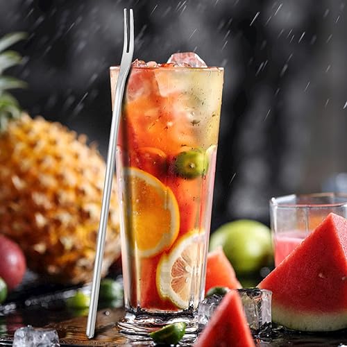 Miniatura 3 de Tenedores para pepinillos, tenedores de oliva de mango largo de 8.66 pulgadas, tenedores de ensalada de mango largo de acero inoxidable 188,