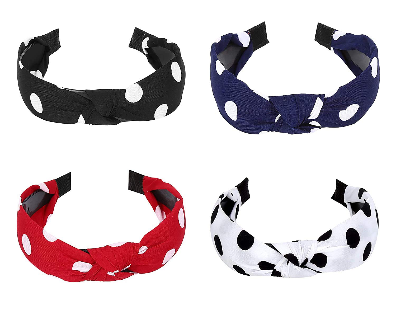 YouBella Hair Jewellery Plastic and Fabric Multi-Colour Combo of 4 Hair Bands Head Bands for Girls and Women (B08M9G7ZYH) Amazon Price History, Amazon Price Tracker