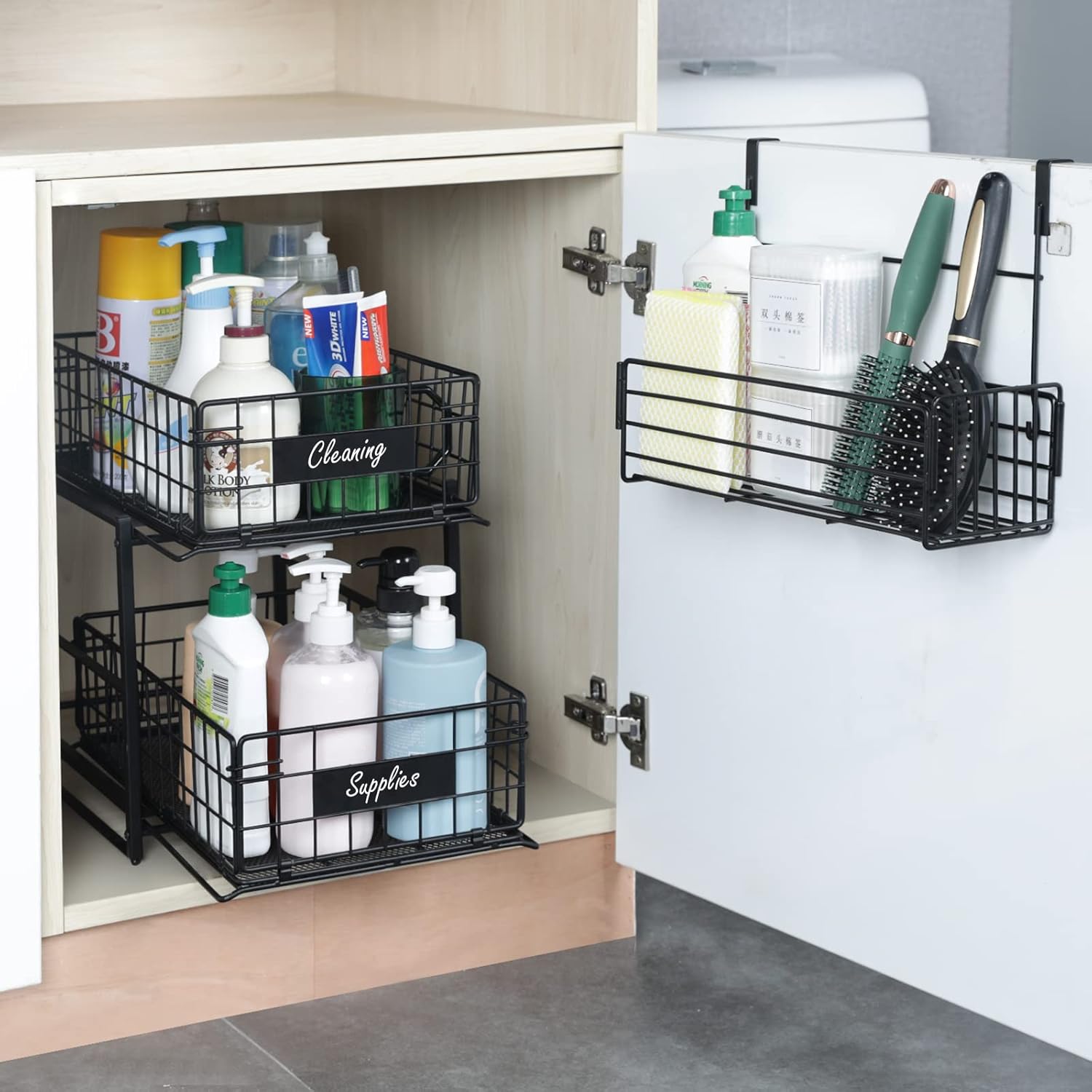 Amazon.com: Upgraded Under Sink Organizers and Storage, Pull Out Under ...