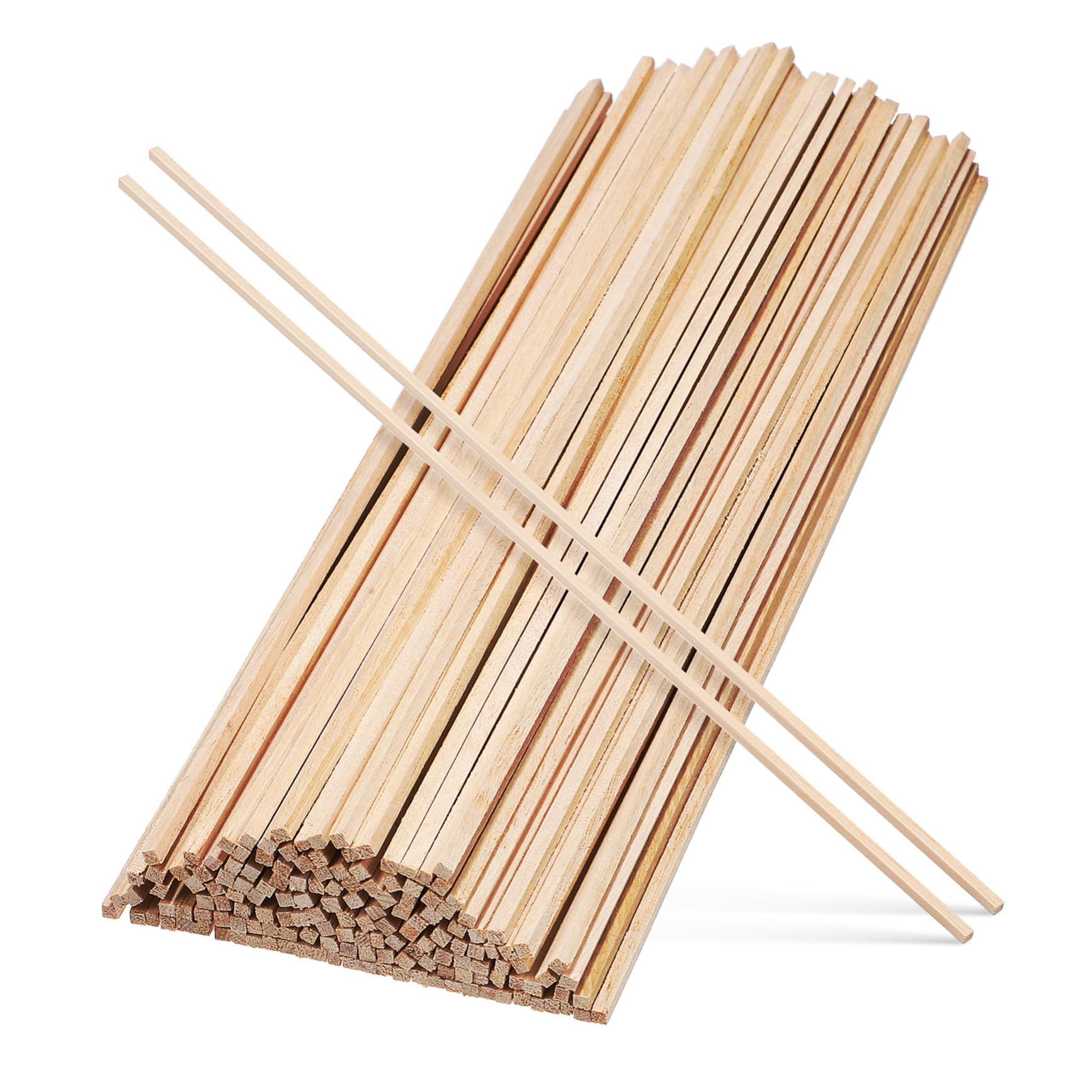 OSALADI 2 Sätze Holzstäbchen Unbehandelt Für Bastelprojekte Und Modellbau Für Diy Handwerksarbeiten 150 Stück * 2
