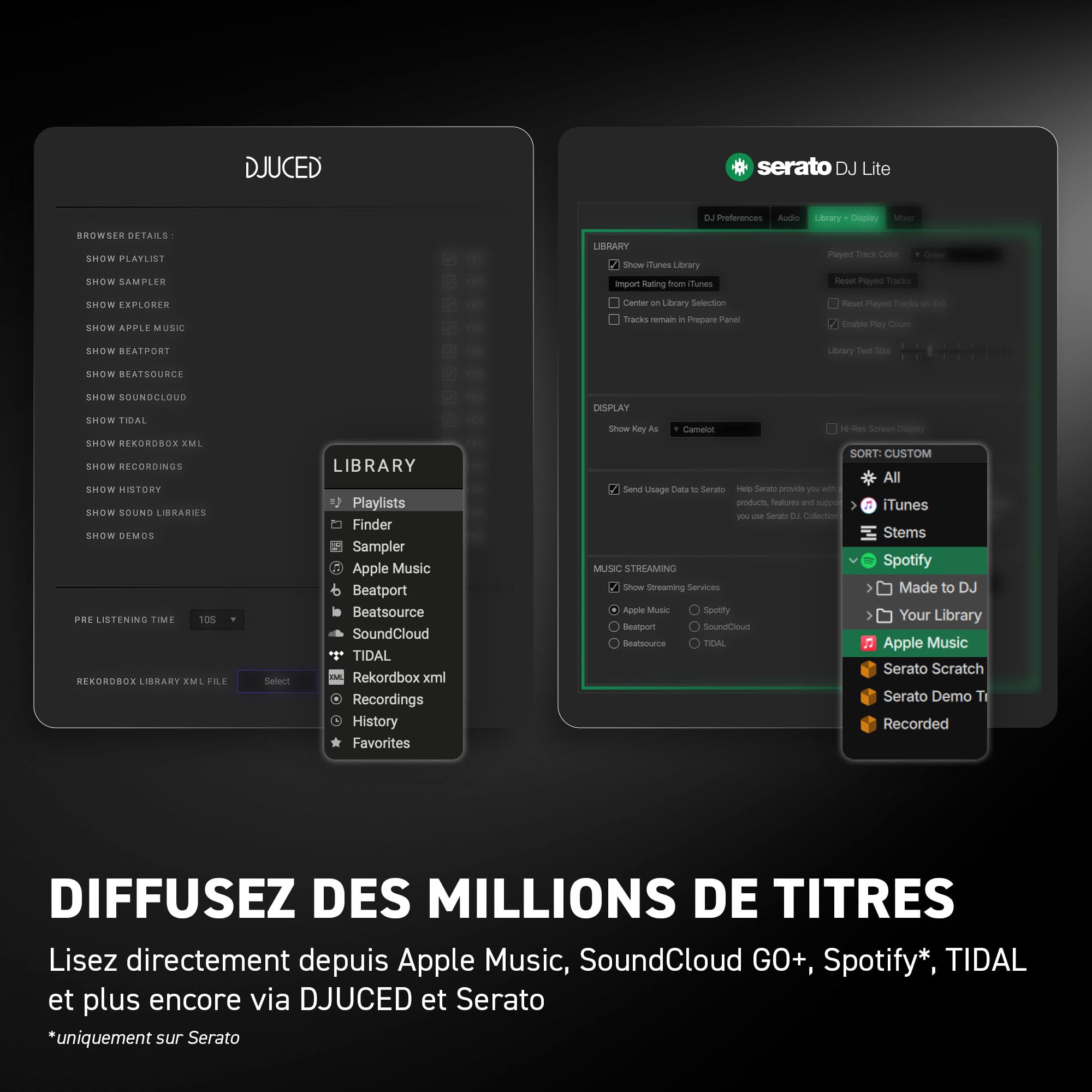 Hercules DJControl Inpulse 500 – Contrôleur DJ USB Professionnel – Serato DJ Lite & DJUCED Inclus – Pieds Rétractables & Plateau Métal – Guide de Mix Lumineux – Entrées Micro & Auxiliaire – Noir