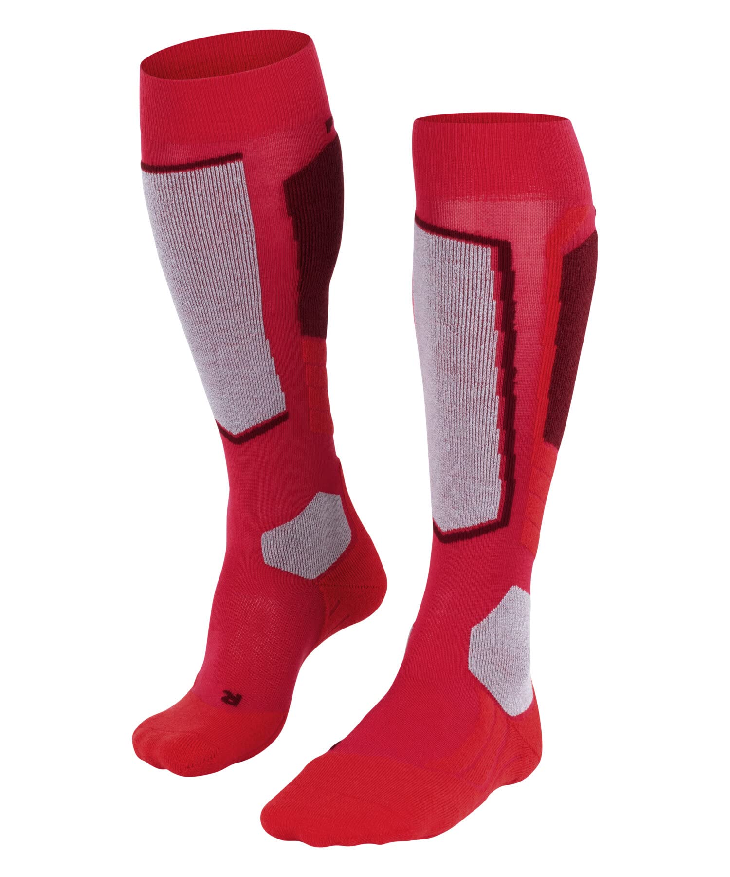 FALKE Women's SK2 Intermediate Wool W Kh Breathable Warm Thick 1 Pair Skiing Socks, Red Rose 8680, 5.5-6.5