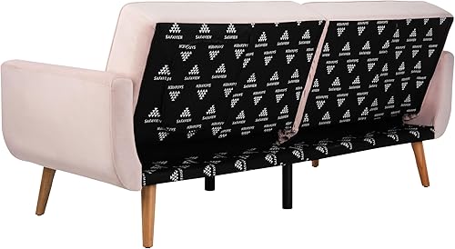 Miniatura 6 de Safavieh Home Bushwick - Sofá cama convertible plegable gris y marrón de 82.7 pulgadas Rubor / Natural,azul marino /