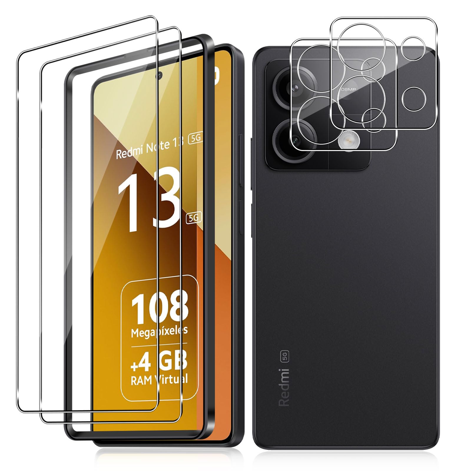 MINUUISCT Lot De 5 Films Protecteurs D'écran En Verre Trempé Pour