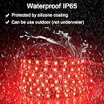 ALITOVE 16.4ft 5050 SMD rouge LED Légère bande flexible ruban 5M 300 LEDs étanches IP65 DC 12V pour Home Garden Commercial Area Lighting (sans alimentation et télécommande)
