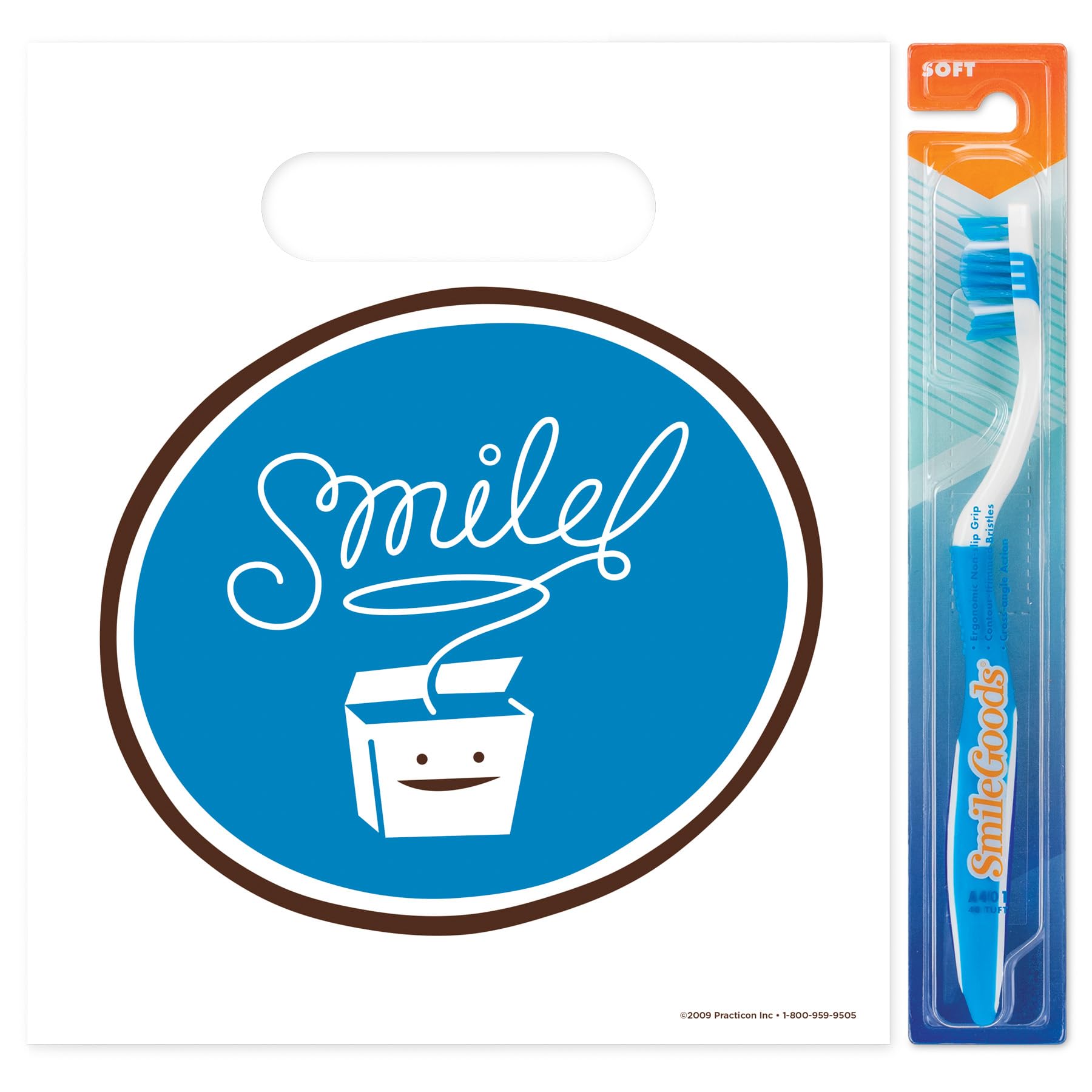 Practicon 1109620 Smile Floss atención al paciente bolsas, 7 – 3/4 "x 9" (Pack de 100)