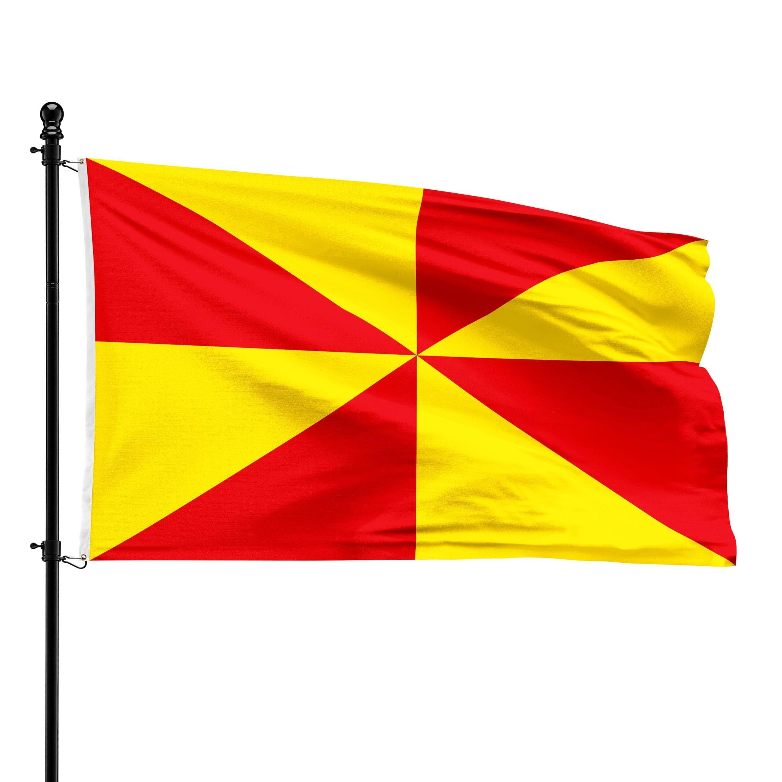 Drapeau municipalité d'Elzele grand format 90x150cm pavillon