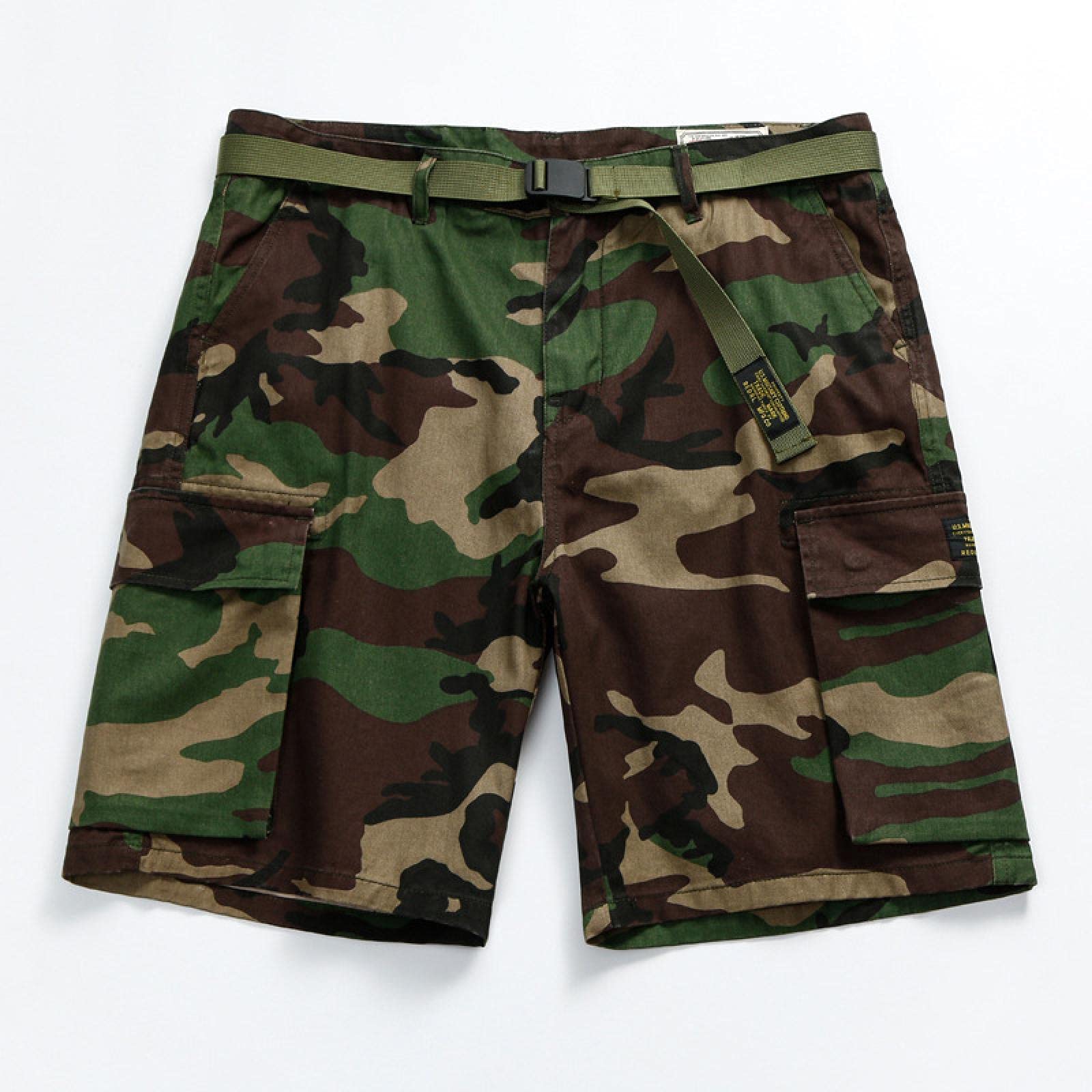 Pantalones Cortos Pantalones Cortos De Camuflaje De Verano para Hombre, Clásico, Clásico, Deportivo, Informal, De Algodón, Suelto, De Cinco Puntos