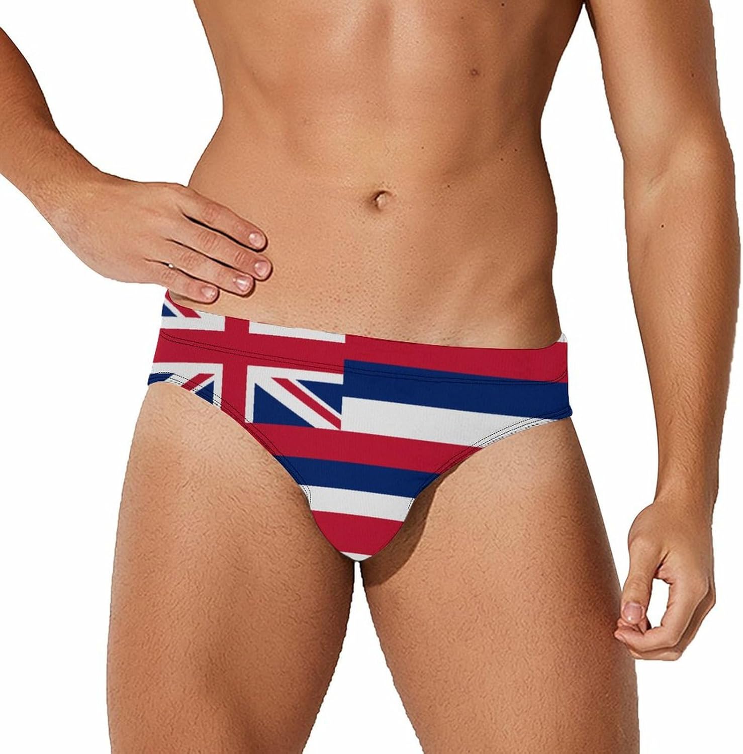 Zakqeik Men's Swim Trunks Slim Fit Swim Briefs France Flag Bikini Swimsuit Swimwear