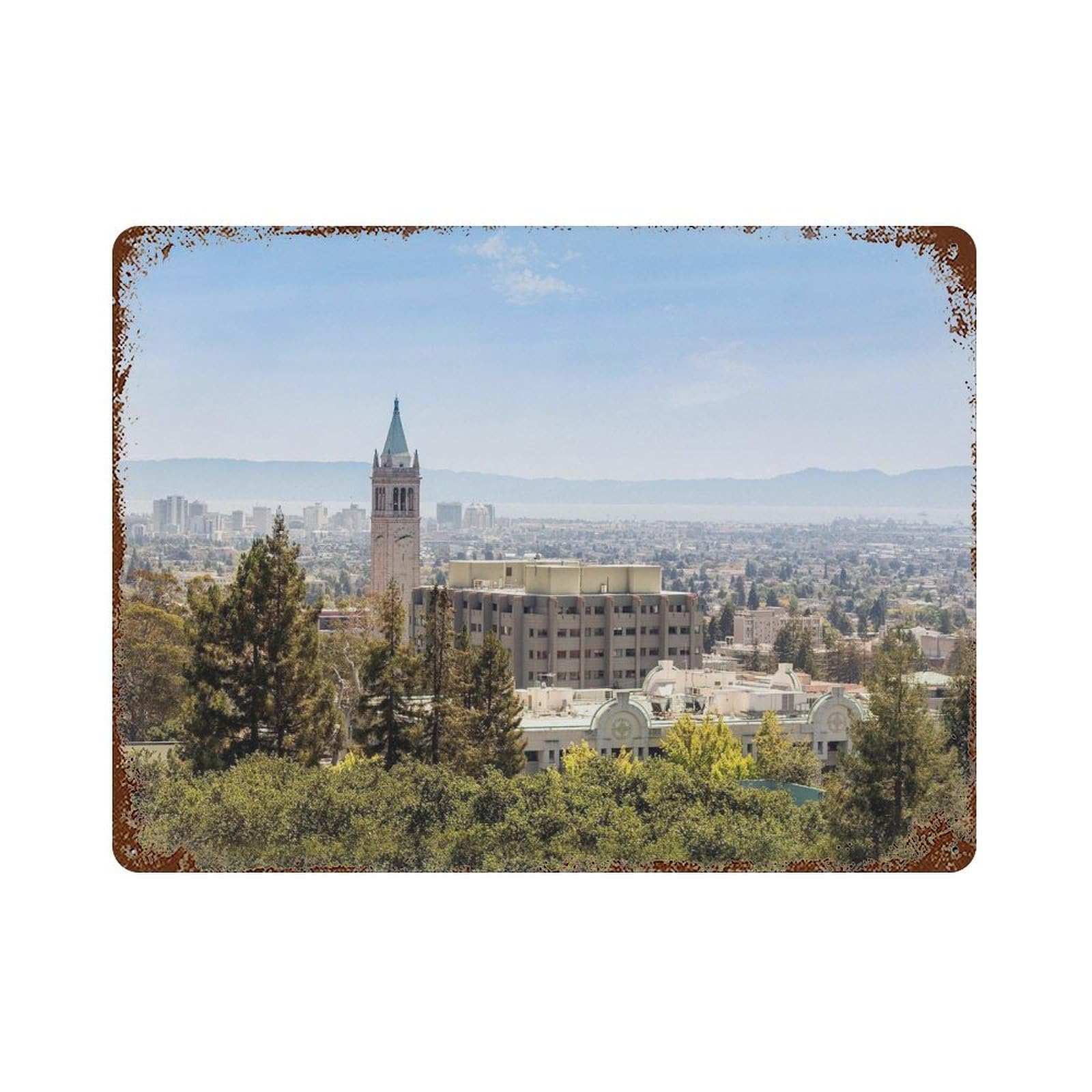 xiaoxiaoshen Real Photo Berkeley Decor California Wall Decor Art Metal Tin Poster Modern Home Decor Art Home Bar Shop Decorations Vintage Sign 30x40cm