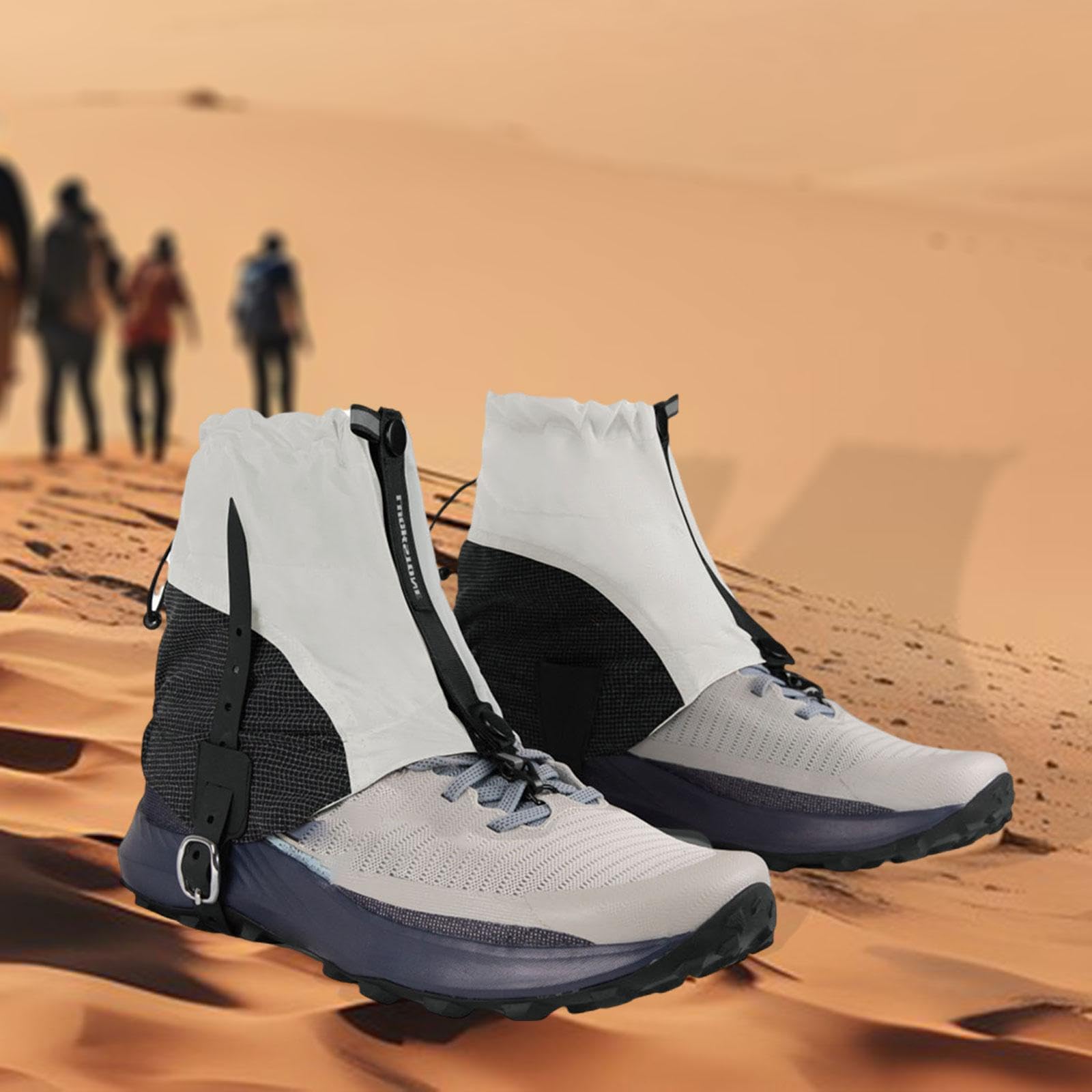 1 Par Polainas Outdoor Tobillo Bajo Impermeables Protectoras Ligeras Antidesgarro con Gancho para Cordones Adecuadas para Correr Senderismo Esquí