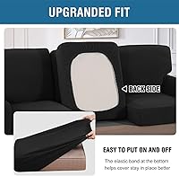 Vista 78 de H.VERSAILTEX Multi-Pieces Sofa Covers Stretch Couch Covers Form Fitted Seats and Back Cushions Covers