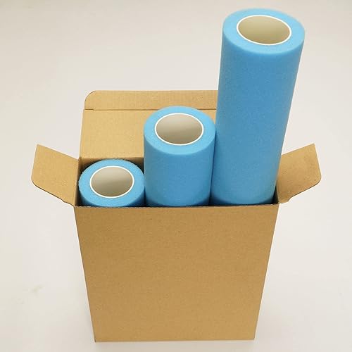 Miniatura 4 de Voomey Rodillos de pintura de espuma de 9 pulgadas, paquete de 3 rodillos de pintura de esponja de alta densidad para acabado suave de paredes y