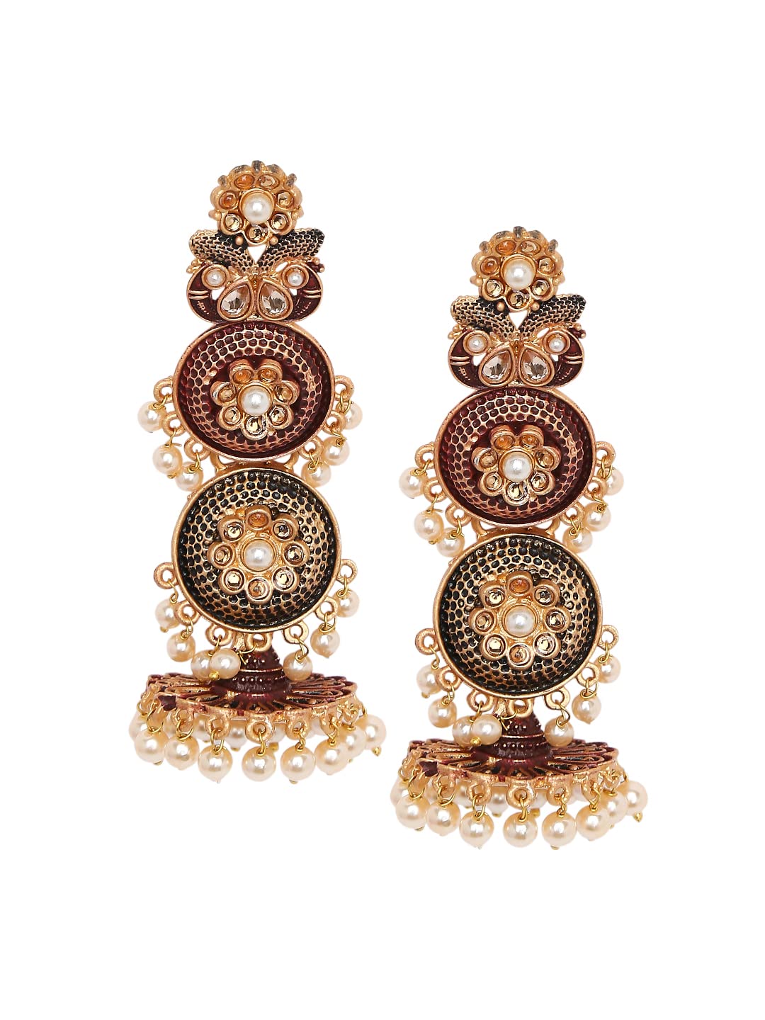 See full amazon price history chart for OOMPH Jewellery Red Maroon Meenakari With Pearls Long Ethnic Drop Earrings For Girls & Women Stylish Latest OOMPH Jewellery Red Maroon Meenakari With Pearls Long Ethnic Drop Earrings For Girls & Women Stylish Latest (B0CKBFPDZ8) Amazon Price History, Amazon Price Tracker