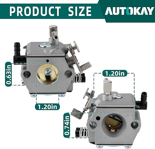 Miniatura 5 de AUTOKAY WT-16B Kits de afinación de carburador para Stihl 028 028AV 028 AV Super Wood Boss Motosierra Sustituye Stihl 1118 120 0600 1118 120 0601,