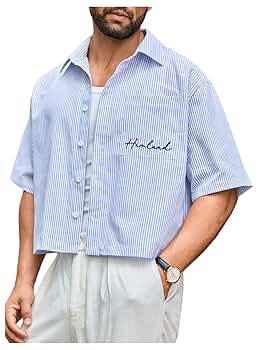 ジャケット・アウター GOD ONLY KNOWS CROPPED STRIPED SHIRT ジャケット・アウター GOD ONLY KNOWS CROPPED STRIPED SHIRT