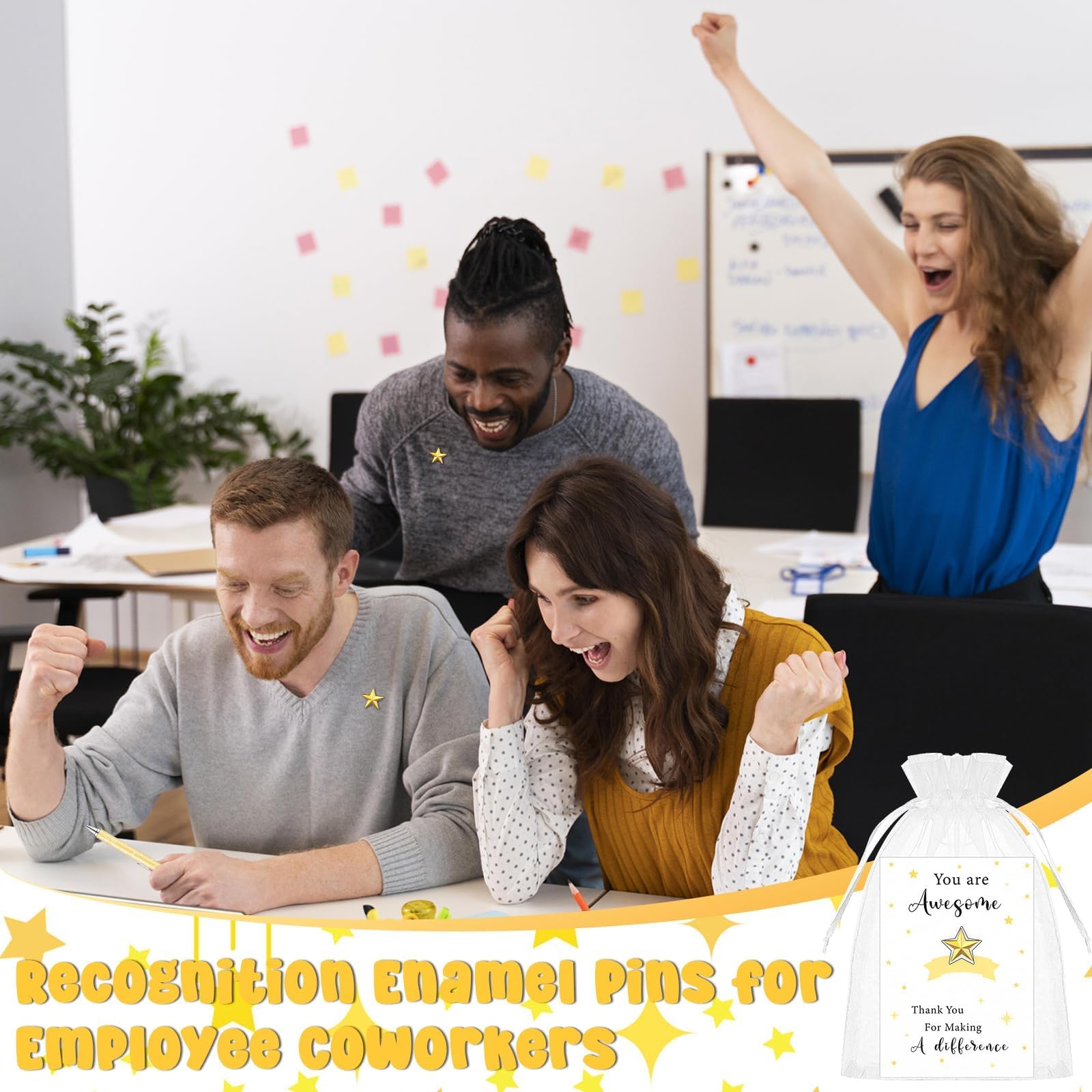 30 Sets Sternnadeln, Anstecknadel, Anstecknadel, Brosche für Kollegen, Lehrer, Team, Krankenschwestern, Freiwillige