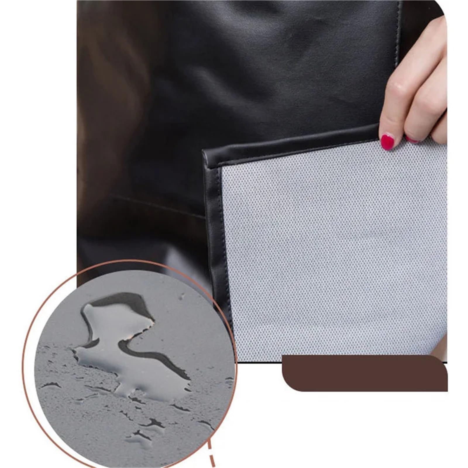 Delantal Delantal de cuero PU impermeable y resistente al aceite, ropa de trabajo de cocina, delantal Unisex ajustable, 2 uds. Para Restaurante, Cafetería