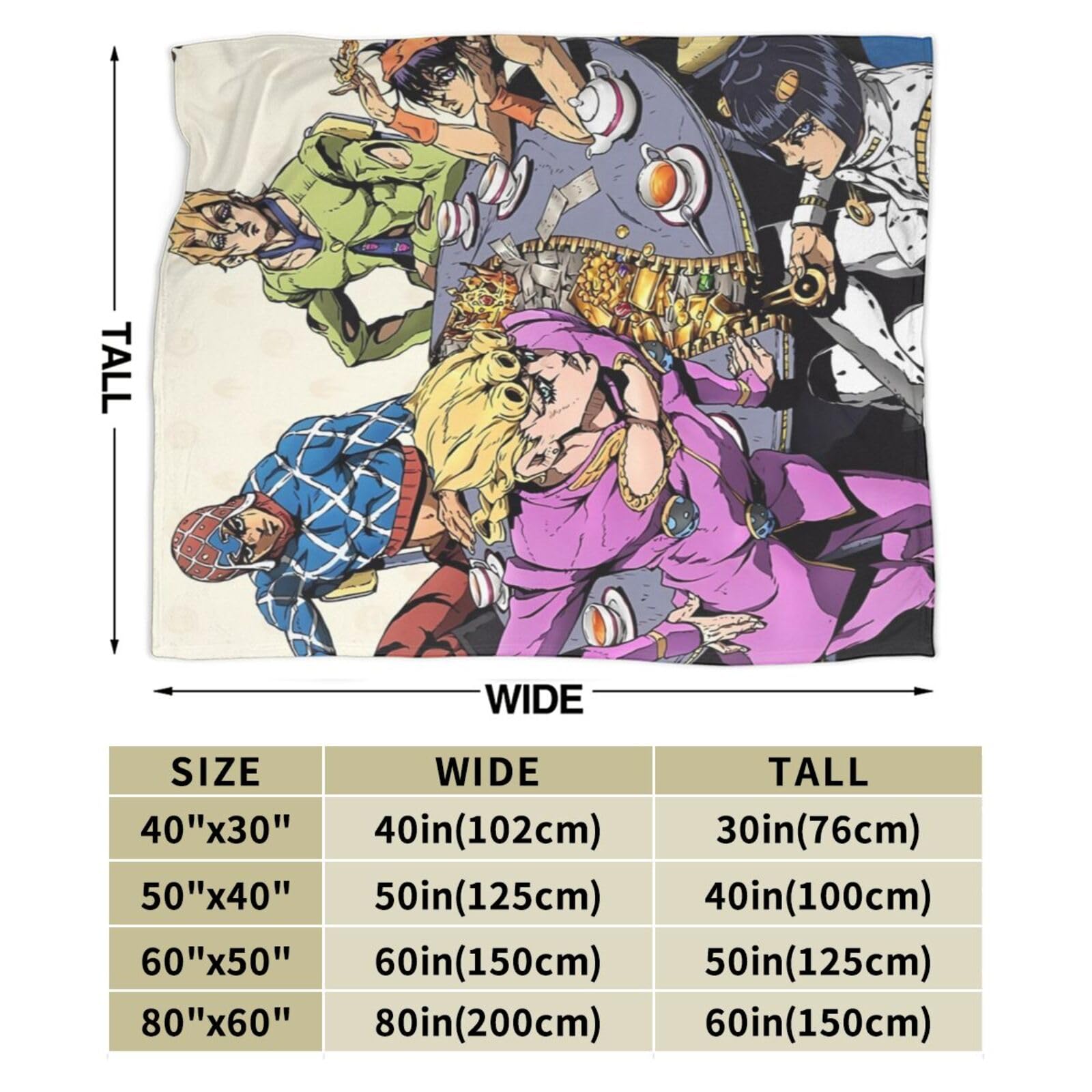 Amazon｜ジョジョの奇妙な冒険 毛布 ブランケット 大判 ひざ掛け 毛布