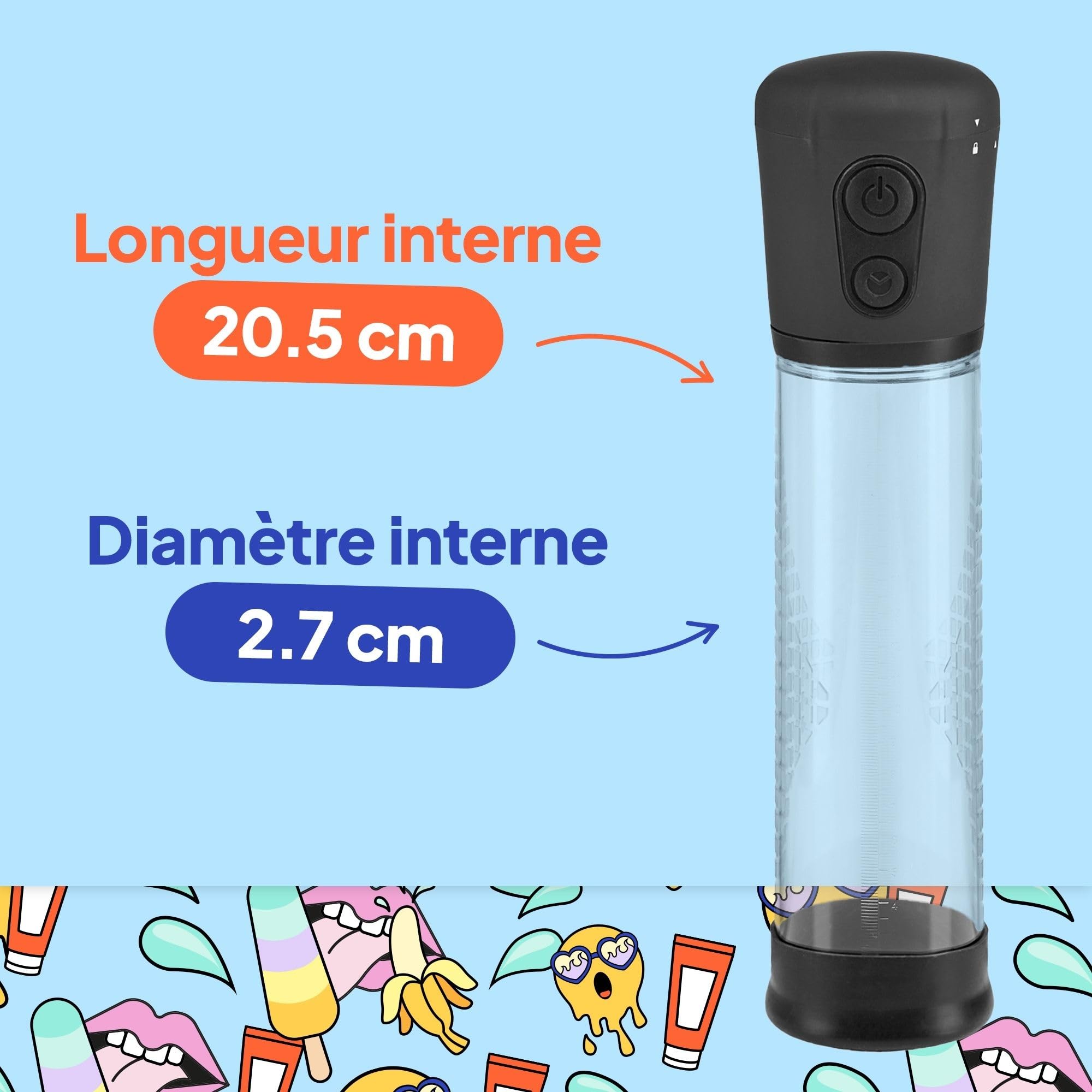 Mr. Membr Pompe à Pénis Électrique - Agrandisseur de Pénis avec 3 Intensités Différentes - Pompe a Penis Pump Sex Homme Pompe Pénis - Agrandir le Pénis Masculin - Agrandir son Pénis