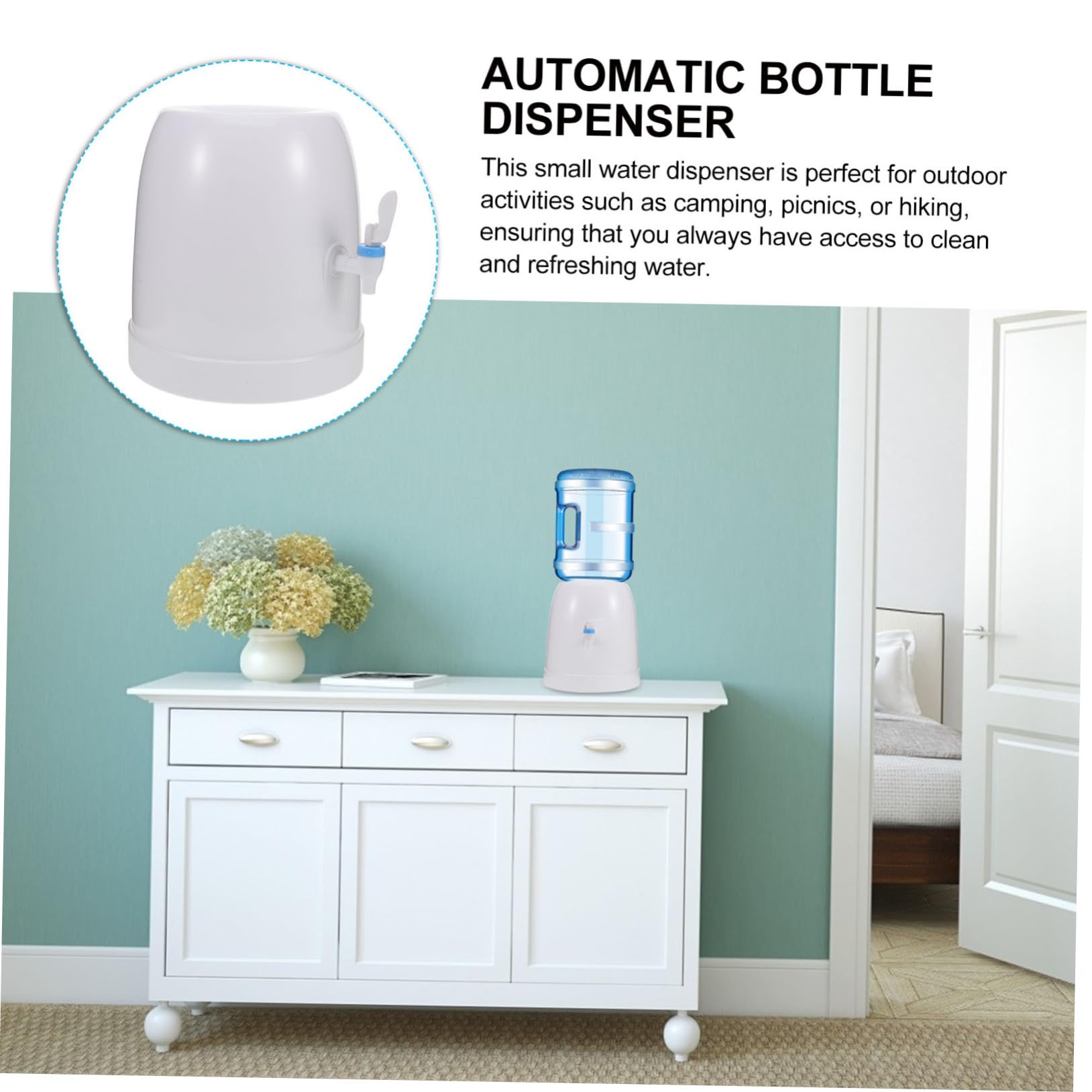 Mini Dispensador de Agua de Escritorio Blanco para Encimera