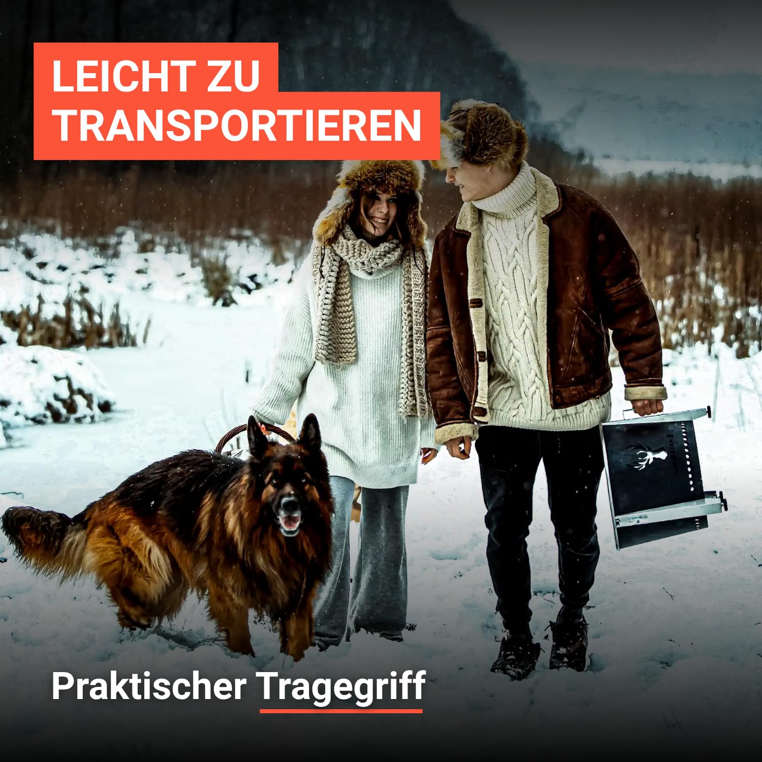 Masuria Rauchfreie Feuerschale 39cm Alpha 400 - Tragbare Feuertonne aus Edelstahl mit patentierter Rauchreduzierung bis zu 95%