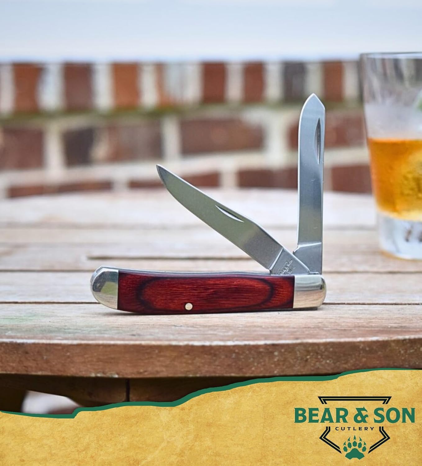 BEAR & SON - MANUAL - 2.75" - Clip Point, Spey - 440 Stainless Steel - Rosewood - Nickel-Silver Bolsters - 207R