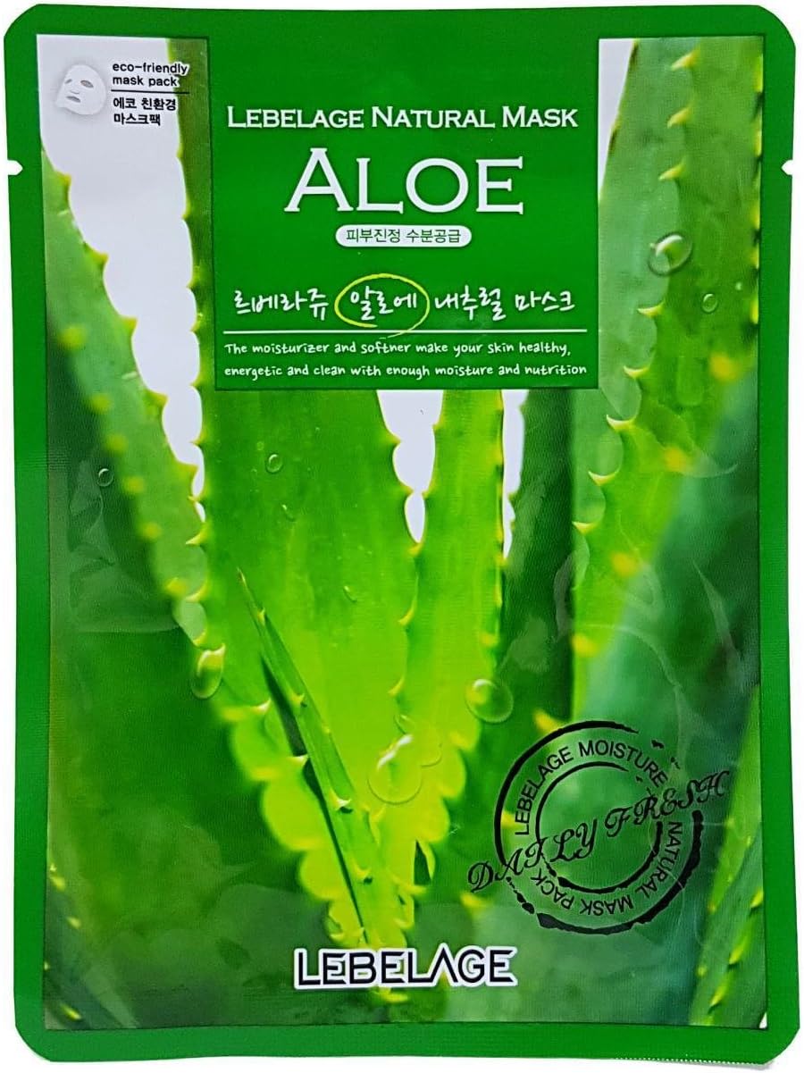 Korean Cosmetics_Lebelage Natural Mask Aloe_10sheets