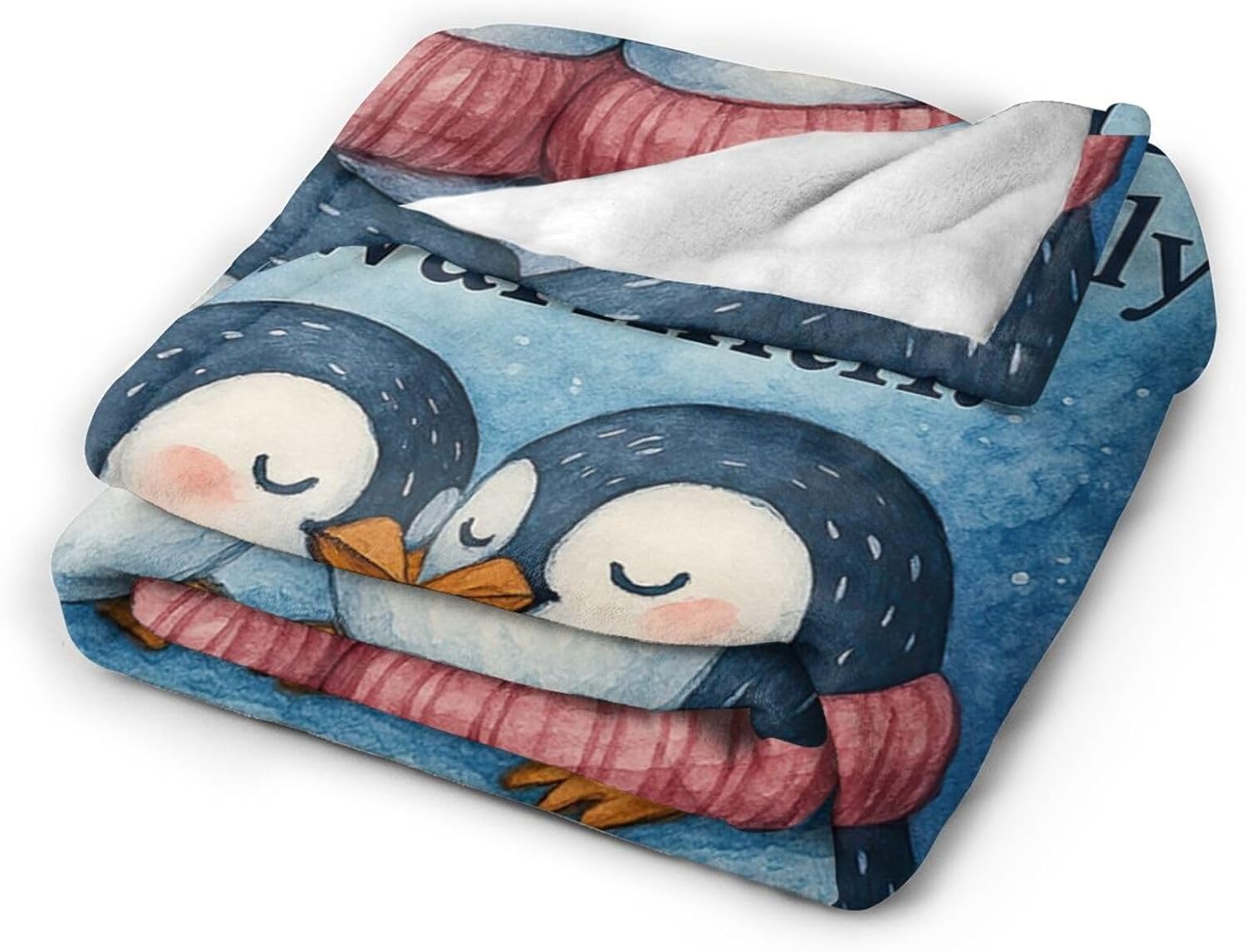 Penguin Blanket – Romantic I Love You Gift with Heartwarming Quote, Gifts for Her Him, Cozy Flannel Blanket for Wife, Girlfriend, or Anniversary 60"x50" - Image 7