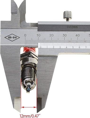 Miniatura 3 de WOOSTAR D8TC Bujía con 3 electrodos de repuesto para ciclomotor de 4 tiempos, 125 cc, 150 cc, 200 cc, 250 cc, ATV, motocross, Go Kart, scooter,