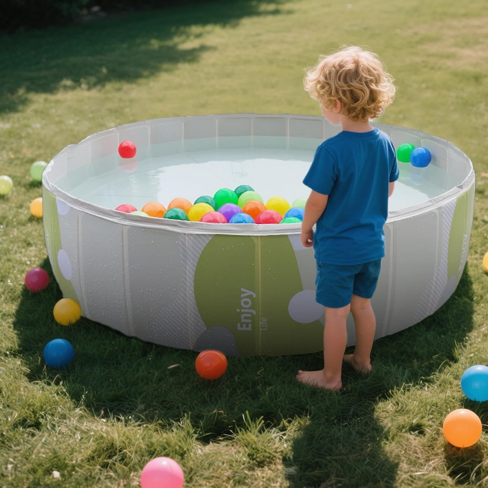 Piscina Pieghevole Per Animali Vasca Rotonda In PVC Non Gonfiabile Da | Grande Piscina Per Cani Famiglia, Bambini, Giardino, Esterno, Interno, Terrazza, , Spiaggia, Campeggio, Giochi