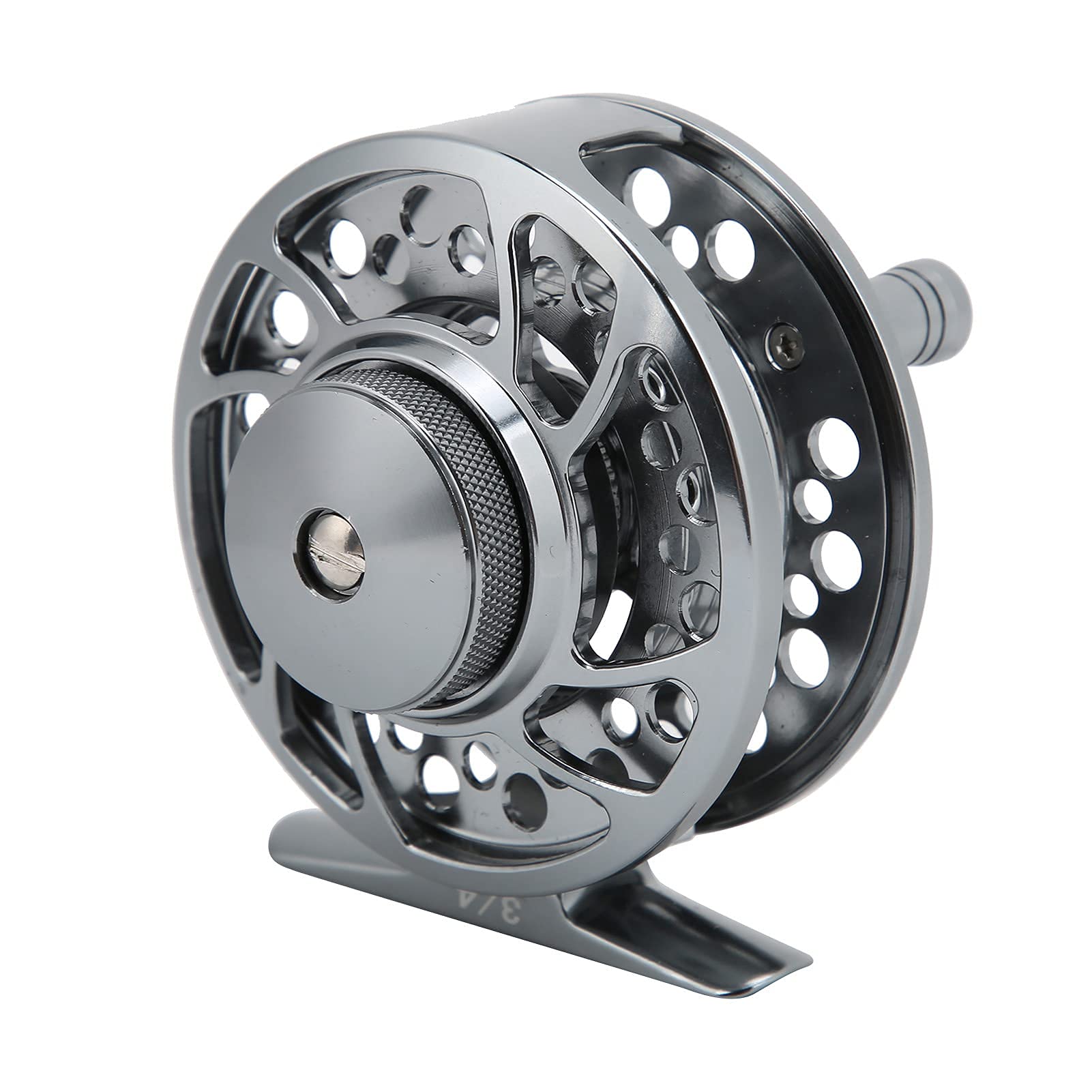 HERCHR Moulinet de Pêche à la Mouche, 3/4 2 1, Roulement à Billes, Rapport de Vitesse 1:1, en Alliage d'Aluminium CNC, Accessoires d'Extérieur pour Eau Douce et Salée