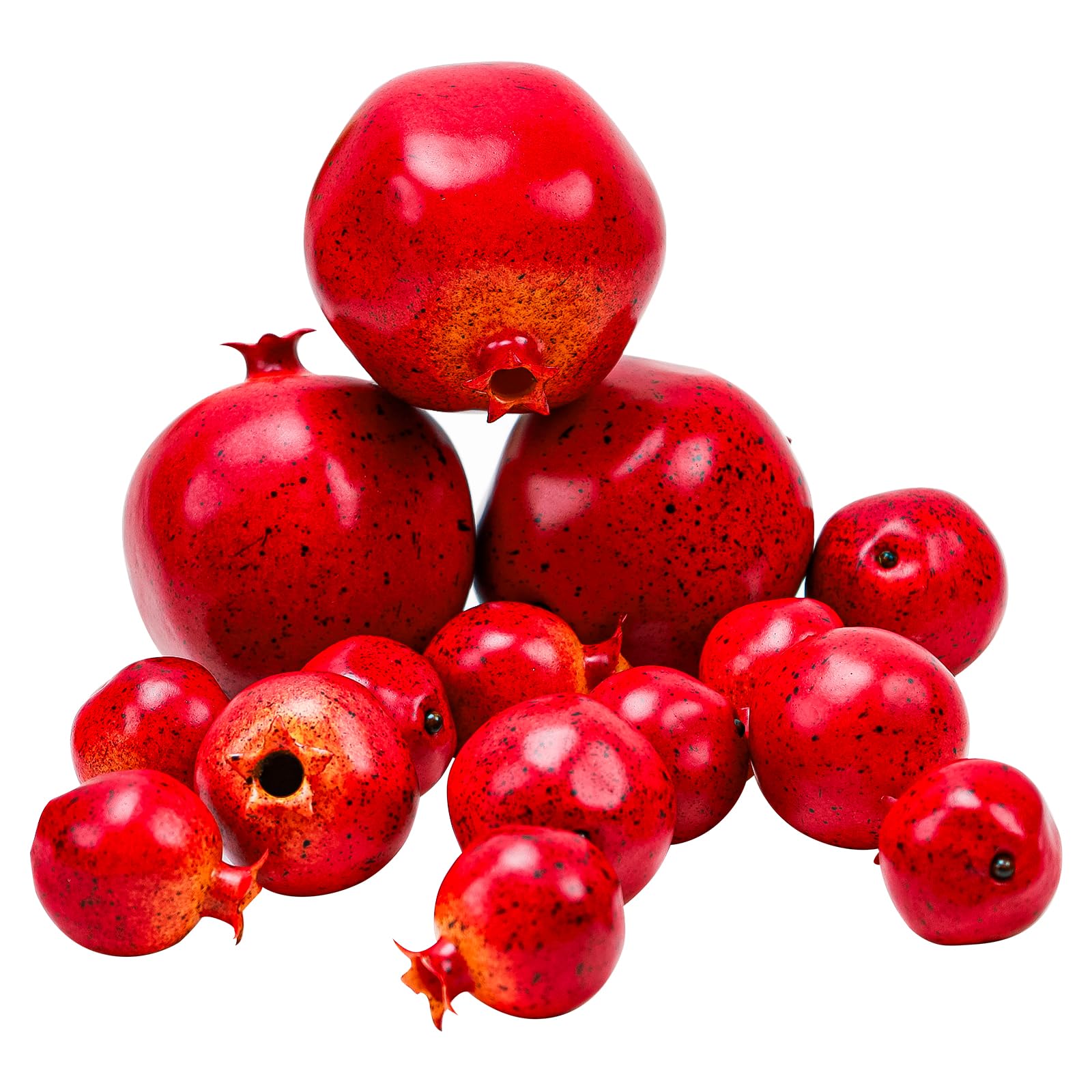 Meiwlong15Pcs Artificial Pomegranates Fake Fruits Foam Plastic Pomegranates Decorations Faux Simulation Pomegranates Decor Home House Kitchen Party Wedding Decoration