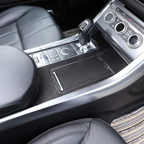 Miniatura 4 de YIWANG Cubierta de panel de consola central de coche de fibra de carbono real, 3 piezas para Land Rover Range Rover Sport 2014-2017 Auto Accesorios