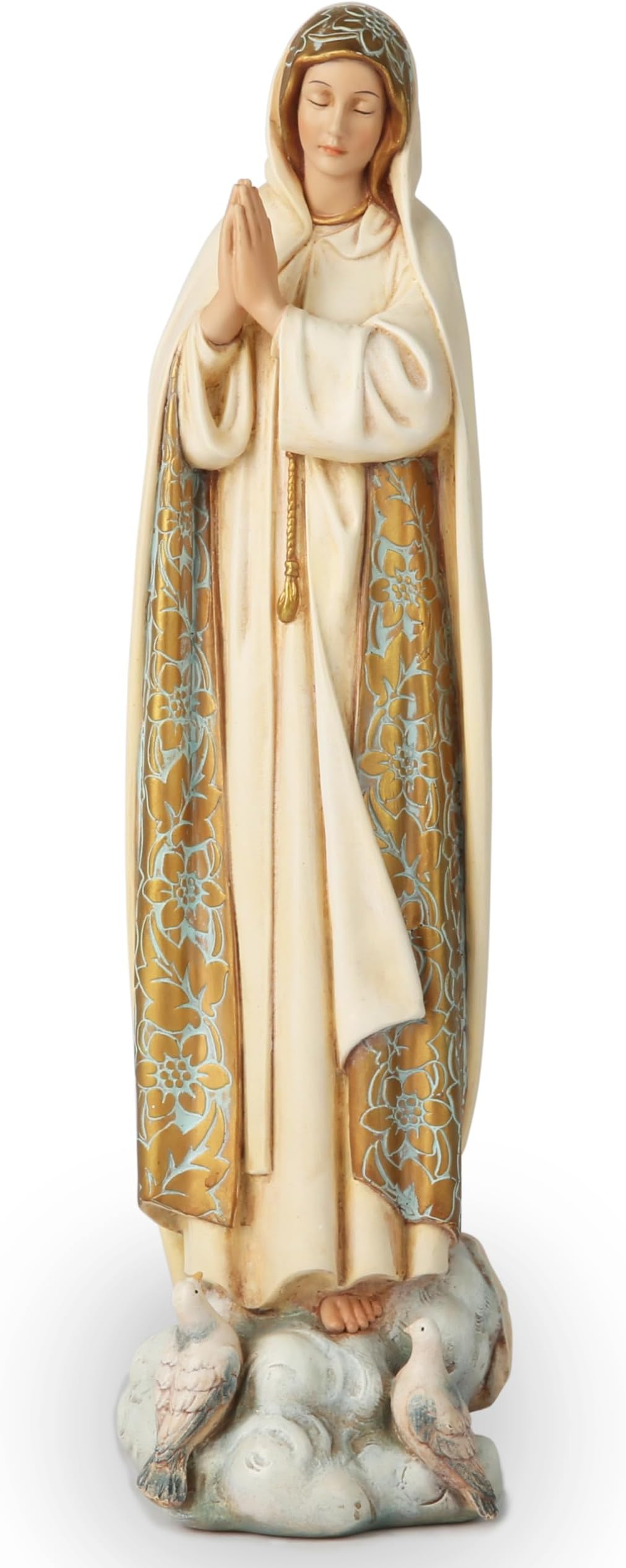 BC Catholic Our Lady of Fatima Statues, Blessed Virgin Mary Figurine for Altar, Holy Mother Madonna 12" H, Religious Gift to Mom, Classical Renaissance Sculpture by Buildclassic