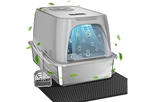 Odor Removal Stainless Steel Enclosed Litter Box