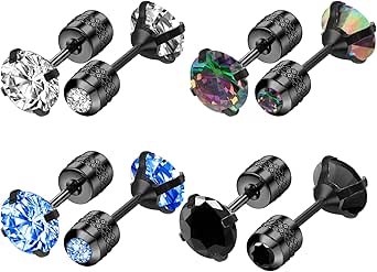 6/30 Paires De Boucles D'oreilles En Zircon Pour Femmes Bijoux À La