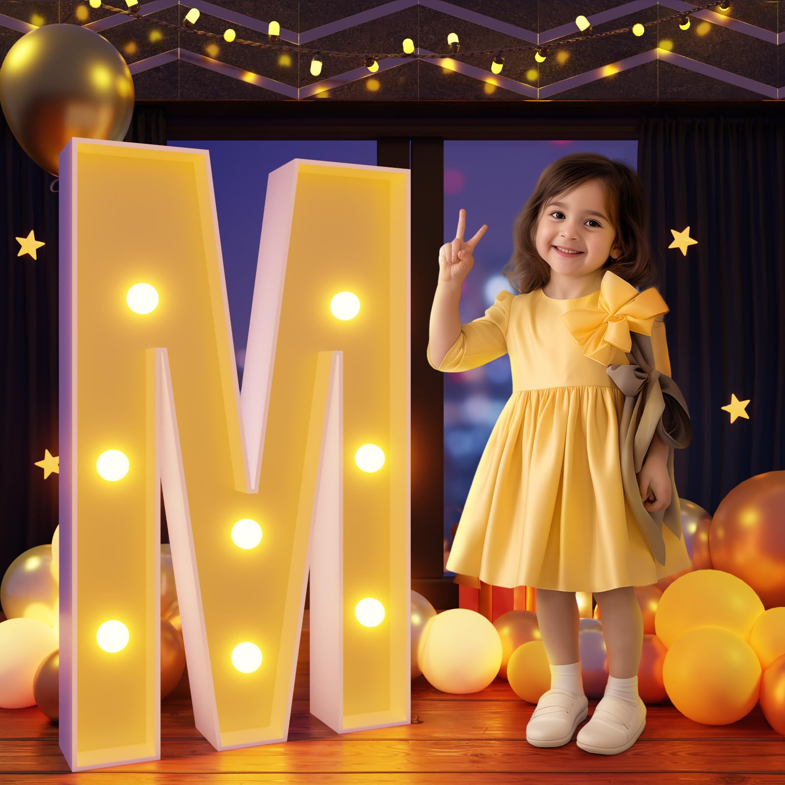 imprsv 3FT Marquee Light Up Letters M, Large Light Up Letters, Big Marquee Letters for Party Decorations Baby Shower Anniversary Decor Room Wedding Decor, Marry Me Light Up Letters, Kids' Mosaic Kits