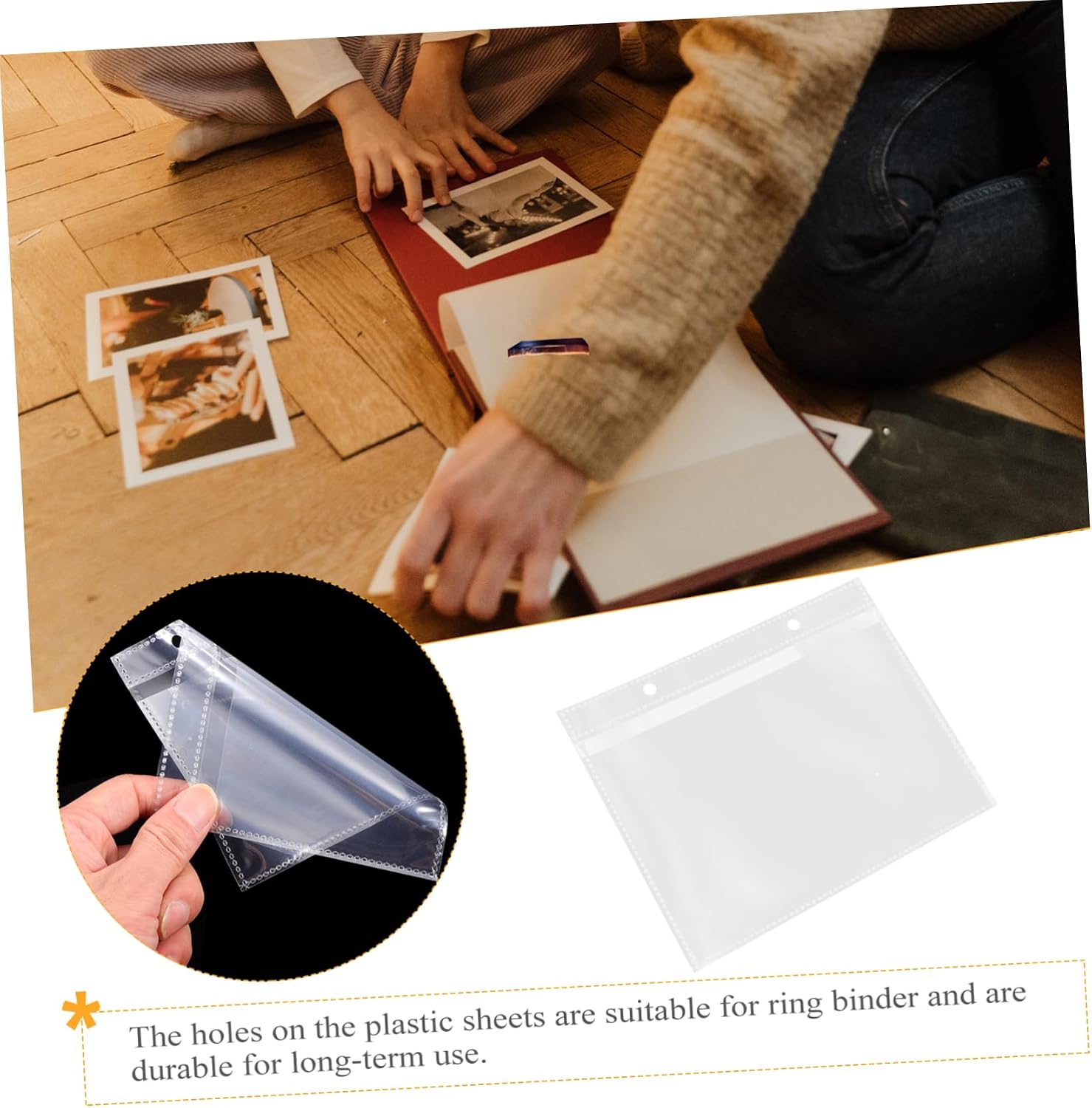 Zerodeko Scrapbooking Album Refills 20pcs Photo Pockets Sleeves Reusable Photo Album Pages