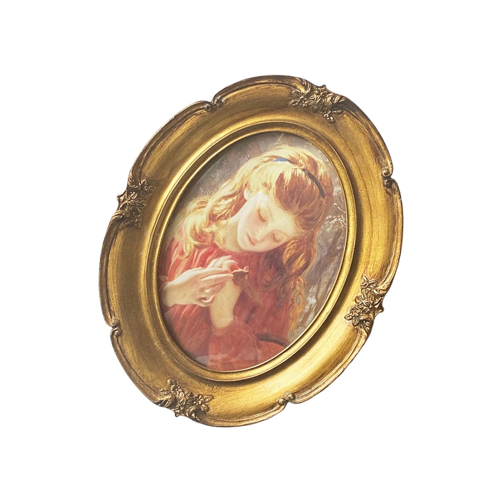 Mekalero Bronze Antique Ornate Oval Photo Frame For Tabletop Wall Display, Retro Picture Frame, Decorative Photo Home Decors Decorative