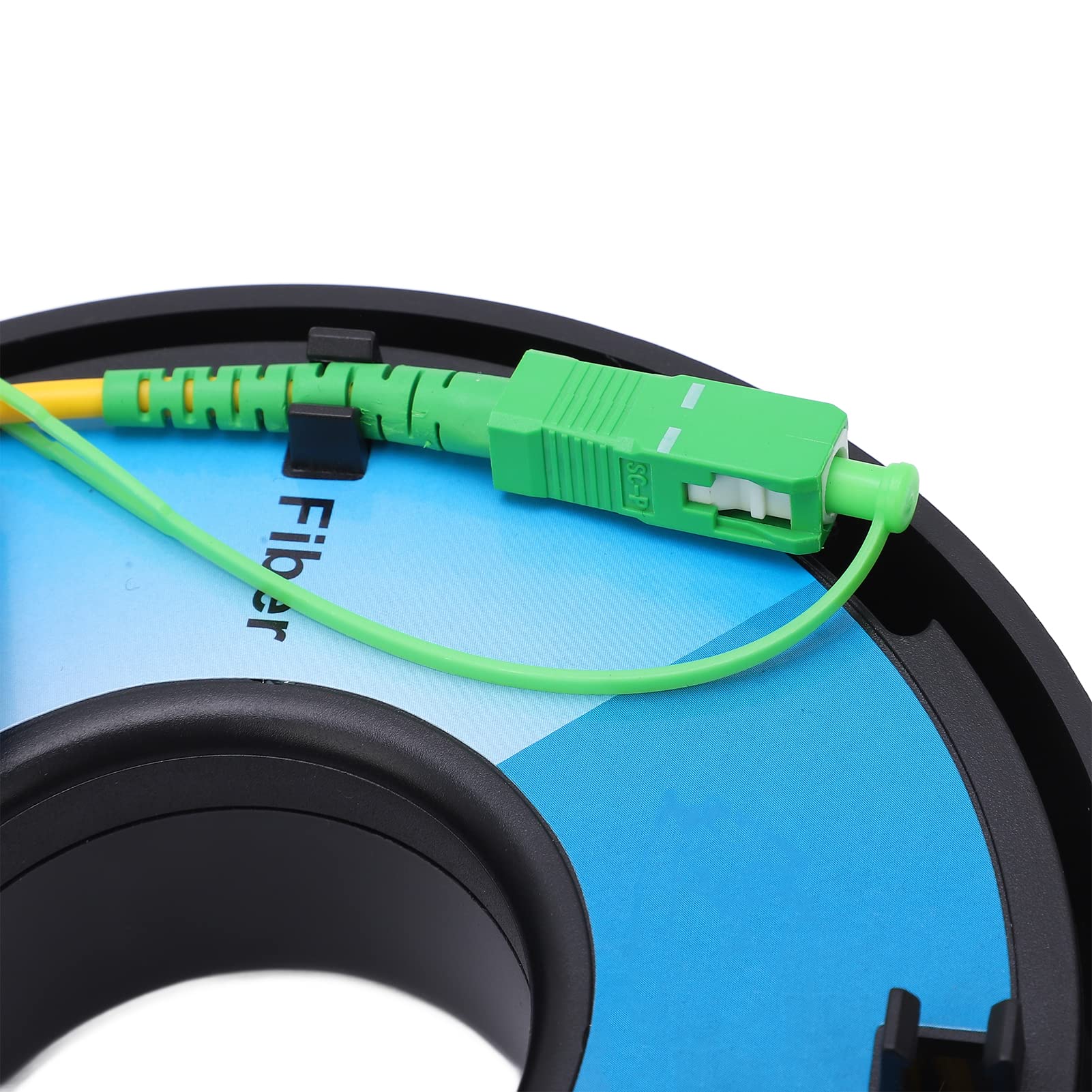 Aramox Cable de Extensión de Prueba óptica Cable de Extensión de Prueba de Caja de Carrete ABS 1000 M SC a SC Modo único para Mantenimiento y Técnicos de Campo de Pruebas OTDR