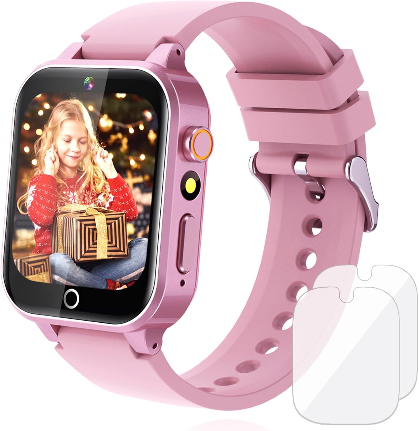 The Magical Adventure of the Goodatech Pedometer Watch Goodatech Smart Watch for Kids 4-12 Years Boys Girls, 26 Puzzle Games,HD Camera,Video Music Player,Pedometer,Flashlight,Calendar,Alarm Clock,Aluminum Case,Sport Band (Pink)