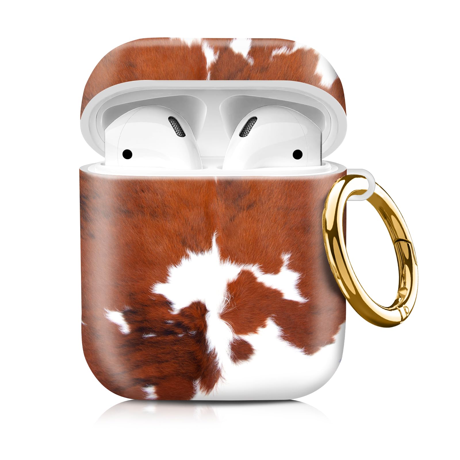 Compatiable with Airpod 1&2 Case,Hard Protective Shell with Keychain, Stylish Design AirPod Case Cover,Ideal for Women, Wireless Charging Supported(