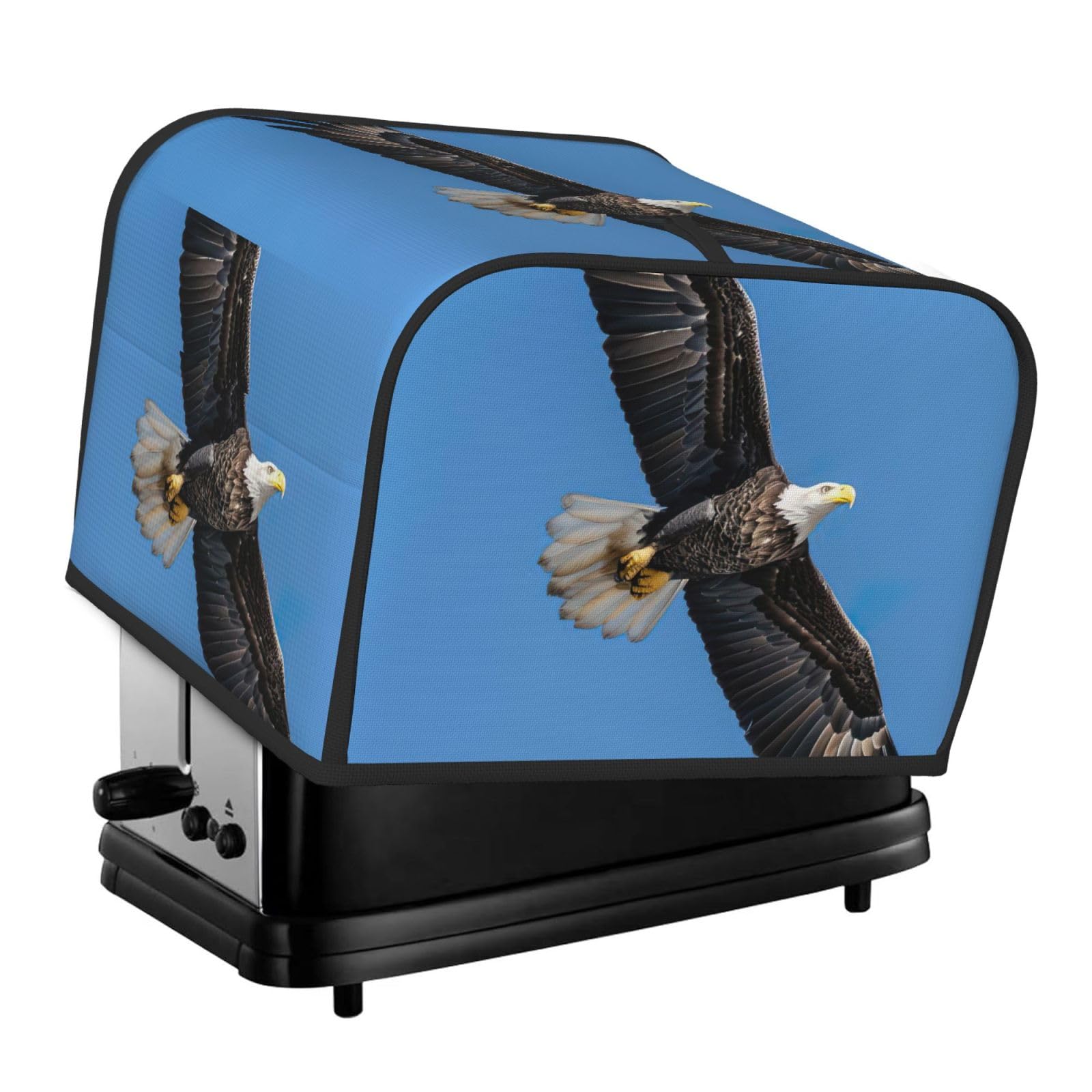 Bald Eagle Print 4-Slice Toaster Cover Dustproof Waterproof Kitchen Appliance Protector For Bread