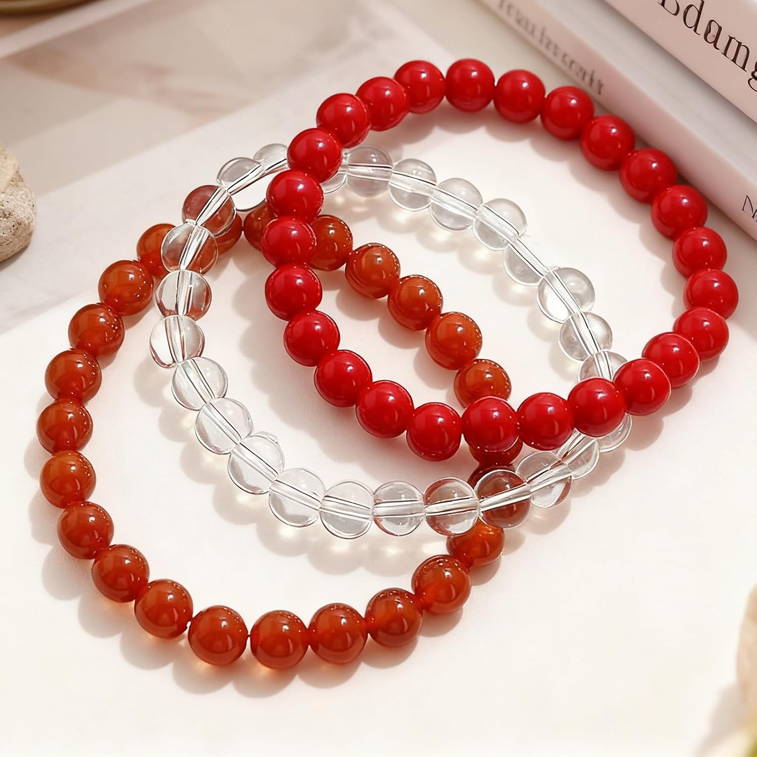 Long tiantian Crystal Bracelets for Women Beaded Stone Healing Bracelet Obsidian Bracelet for Women - Image 4