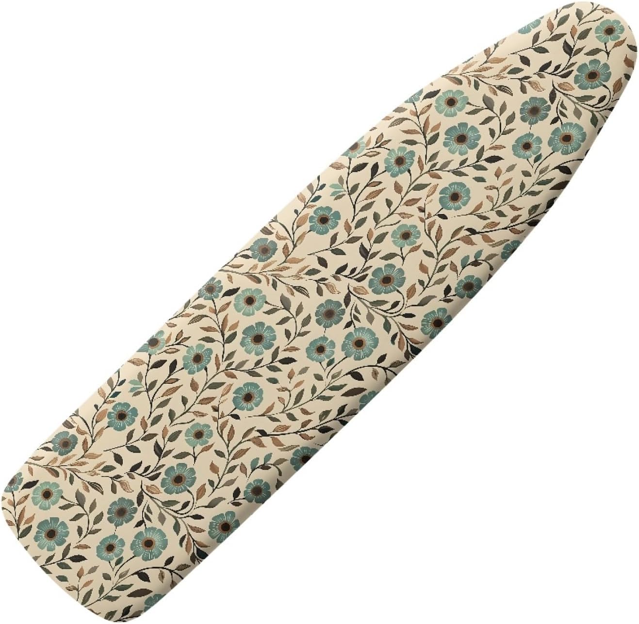 Flowers Ironing Board Cover,16"x55" Standard Ironing Board Cover with Elastic Edge and Hook and Loop Fasteners, Scorch & Stain Resistant, Polyester Home Ironing Board Covers, Floral Classic