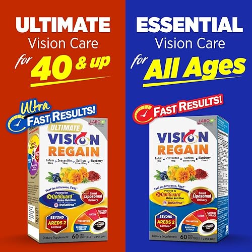 Miniatura 3 de LABO Nutrition VisionREGAIN, fórmula de vitamina ocular más allá de AREDS 2 con luteína, zeaxantina, extracto de azafrán, arándano para la salud