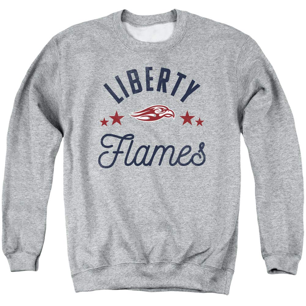 Liberty University Official Flames Unisex Adult Crewneck Sweatshirt