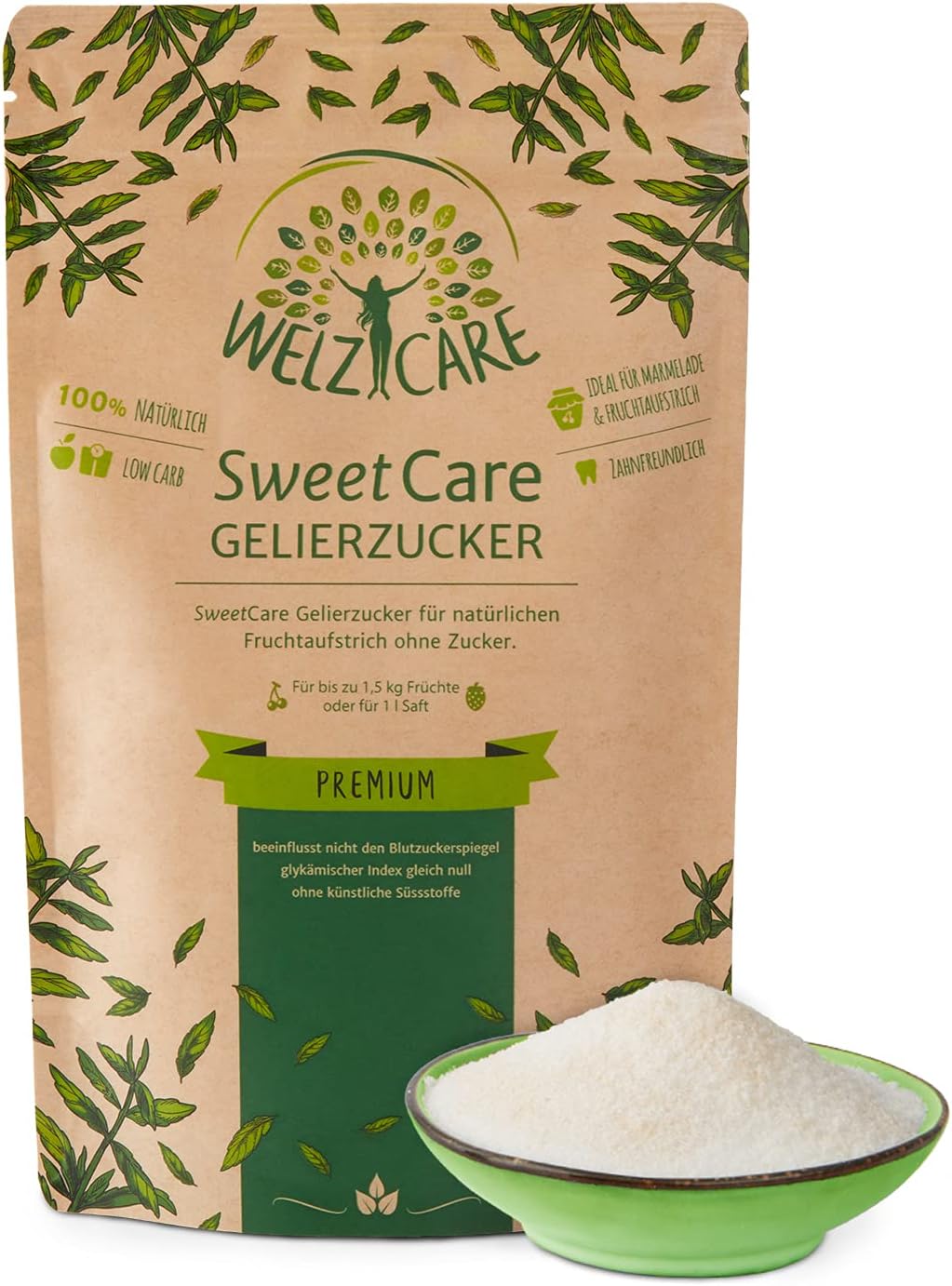 SweetCare Sugar Gelling, The Sugar Substitute with Erythritol and Stevia The Natural Alternative to Gelling Sugar