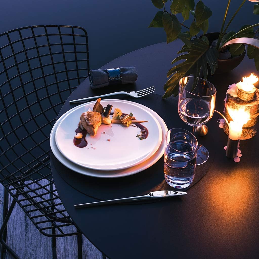 Villeroy & Boch - NewMoon Gourmet Plate, modern plate for special occasions, Premium Porcelain, Dishwasher Safe, 12.6 in, White